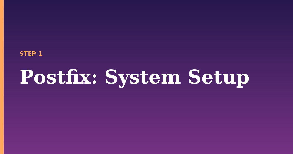 postfix illustration for: System Setup
