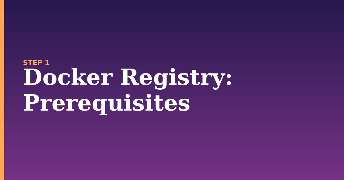 docker registry illustration for: Prerequisites