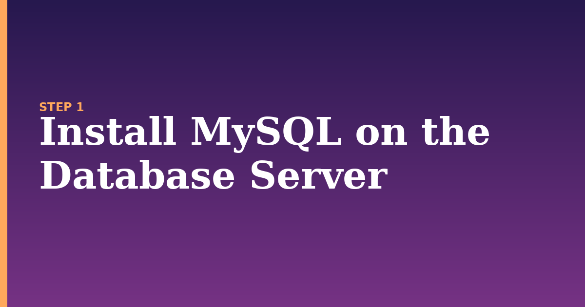 database illustration for: Install MySQL on the Database Server