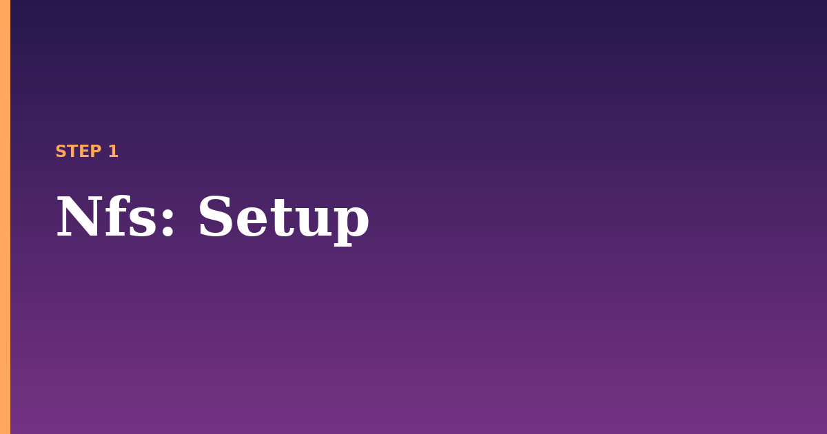 nfs illustration for: Setup