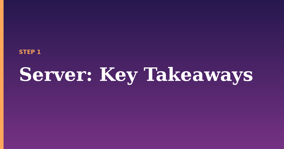 server illustration for: Key Takeaways