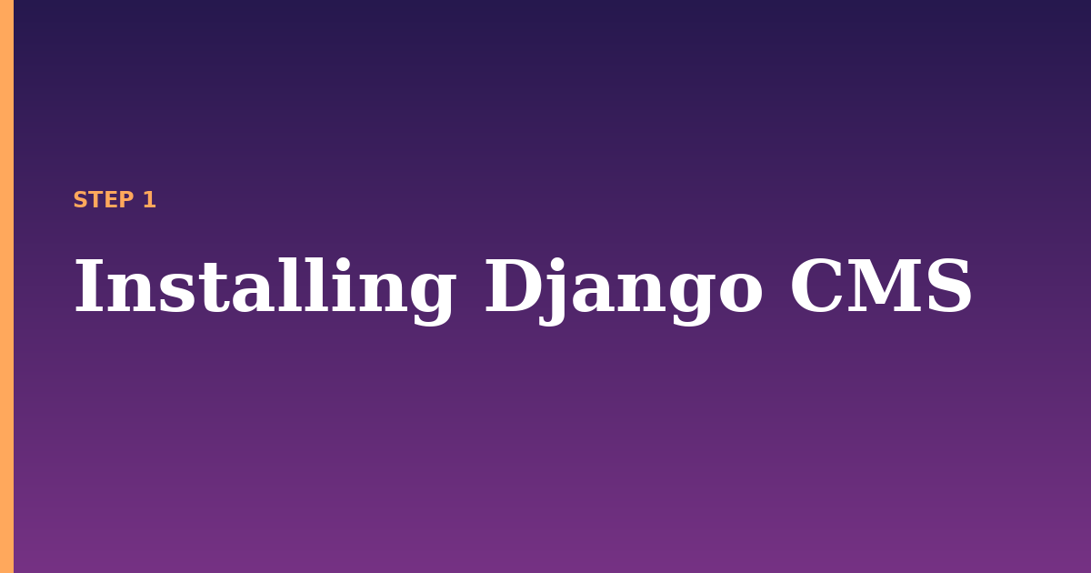 django cms illustration for: Installing Django CMS