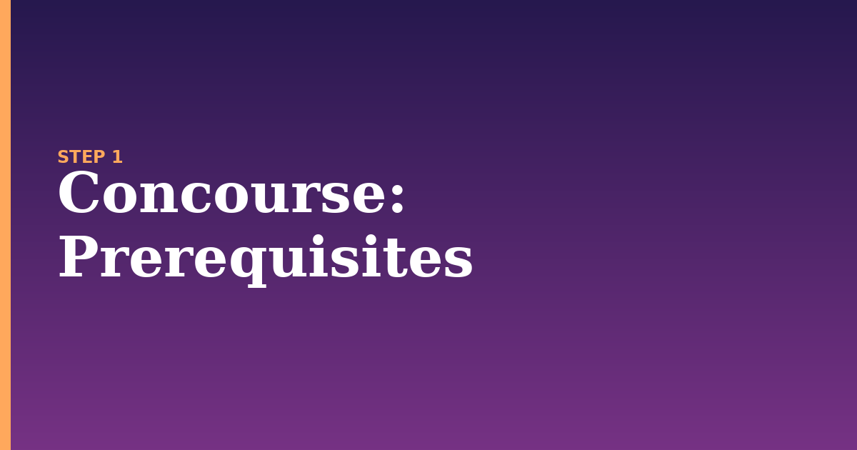 concourse illustration for: Prerequisites