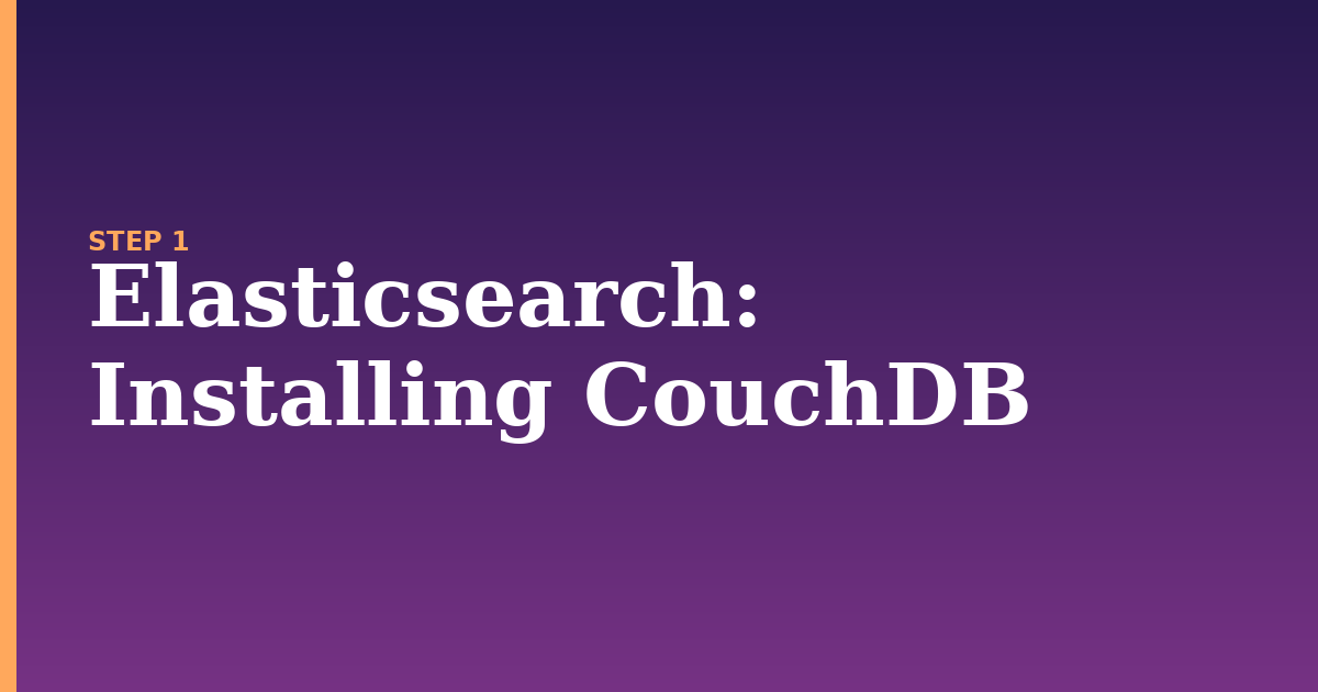 elasticsearch illustration for: Installing CouchDB