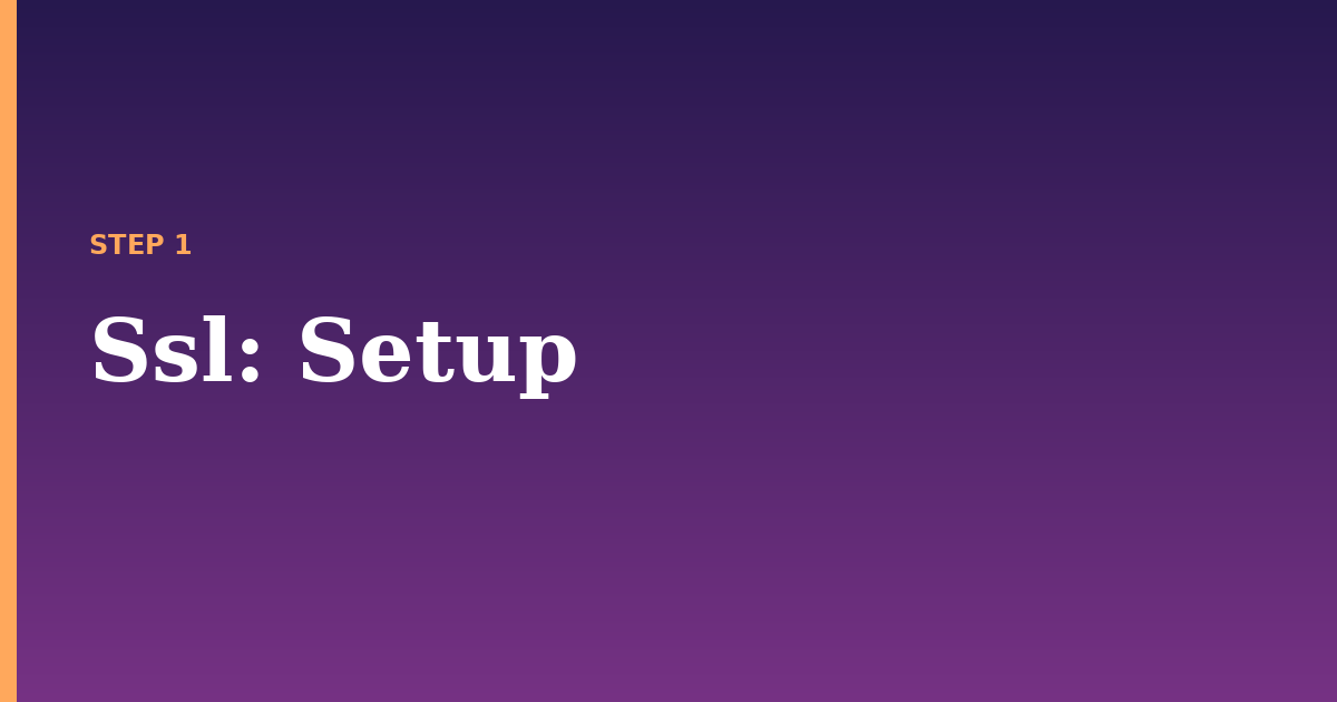 ssl illustration for: Setup