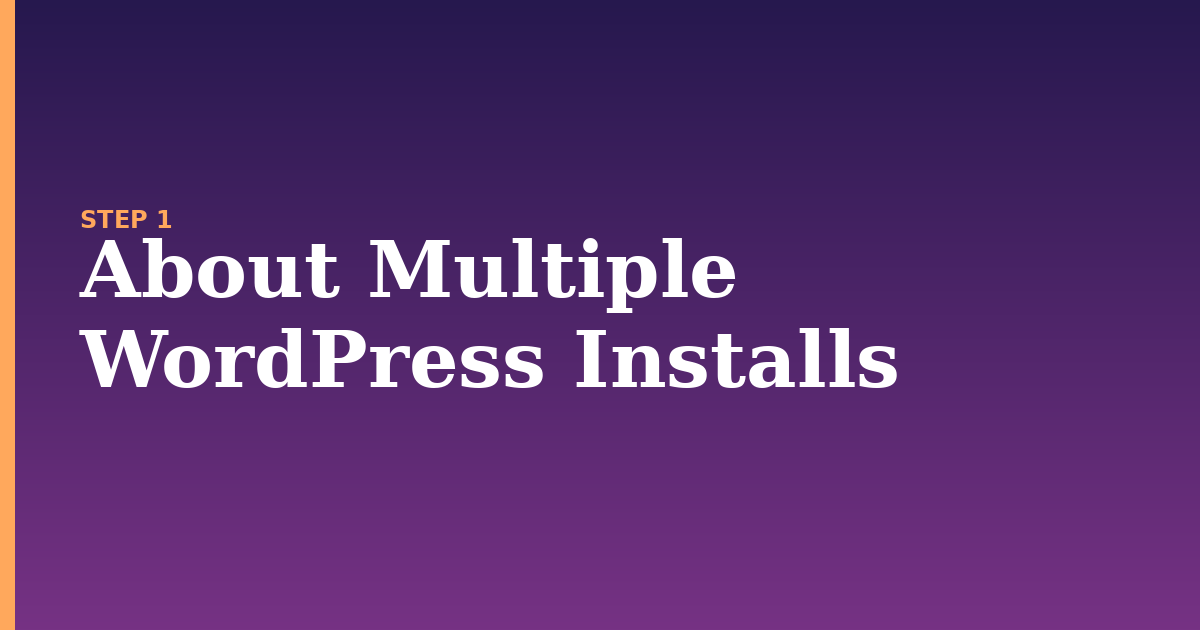 wordpress illustration for: About Multiple WordPress Installs