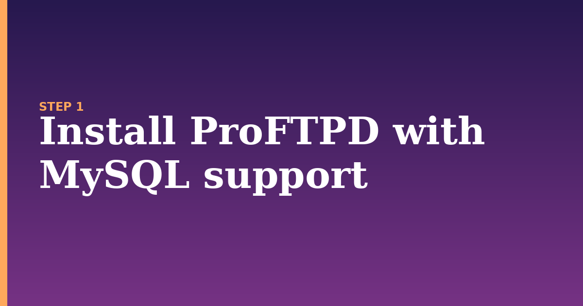 proftpd illustration for: Install ProFTPD with MySQL support