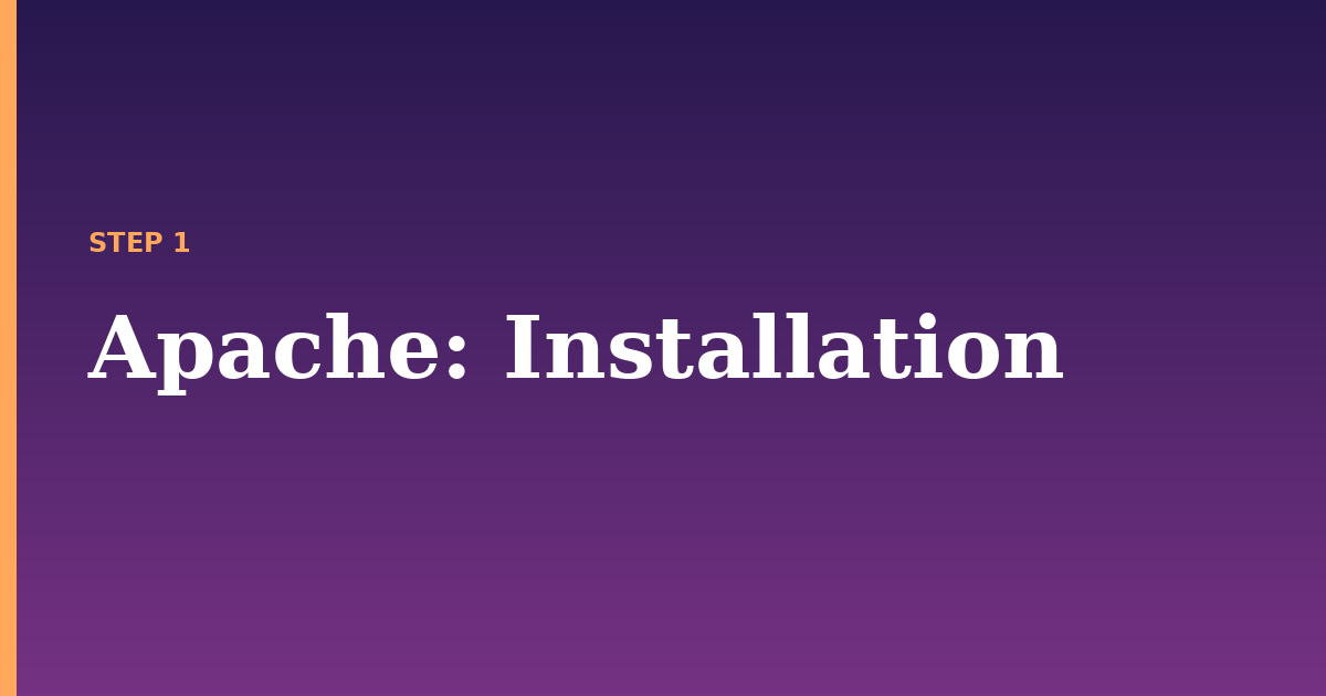 apache illustration for: Installation