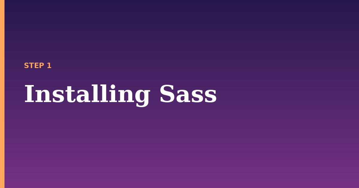 sass illustration for: Installing Sass