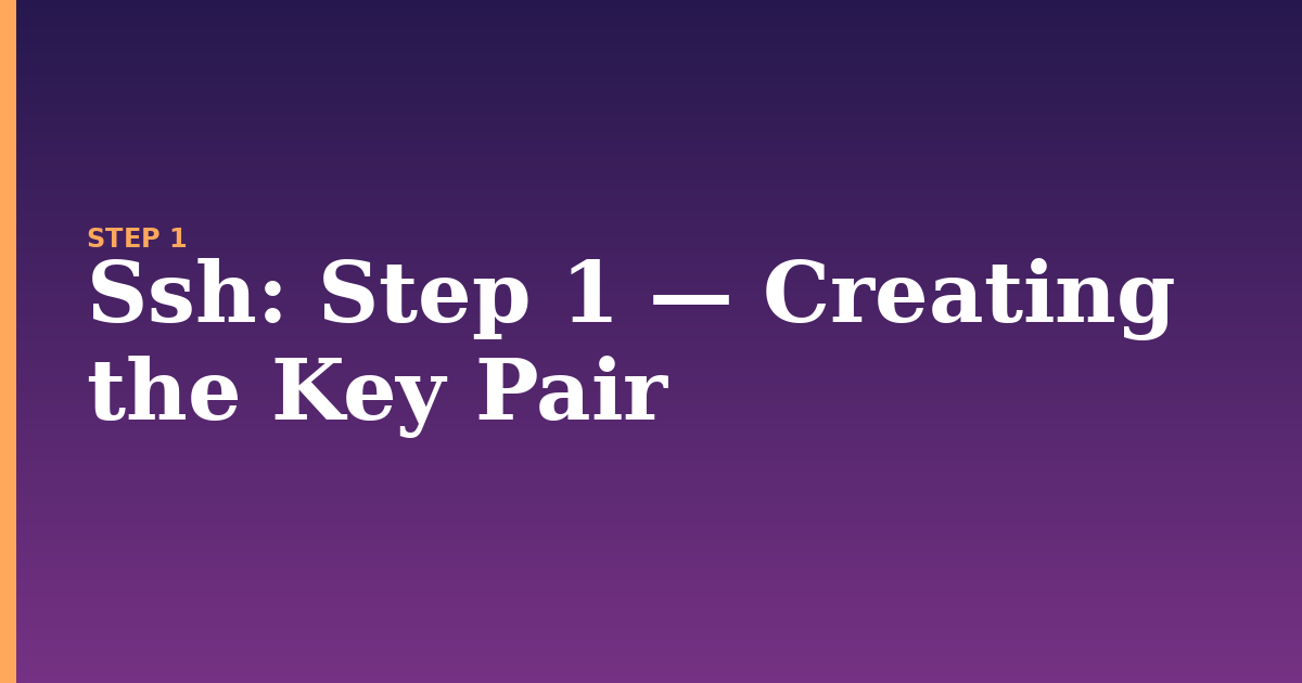ssh illustration for: Step 1 — Creating the Key Pair