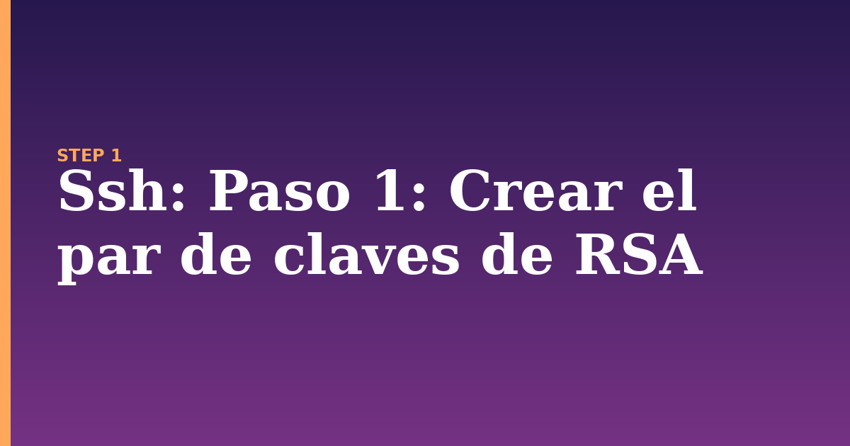 ssh illustration for: Paso 1: Crear el par de claves de RSA