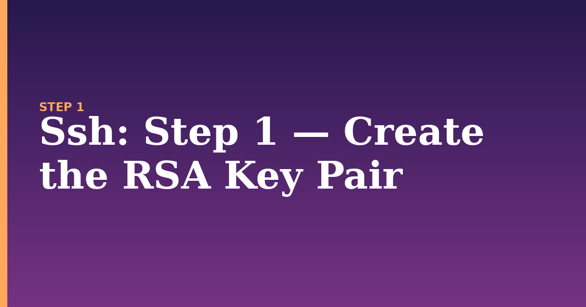 ssh illustration for: Step 1 — Create the RSA Key Pair