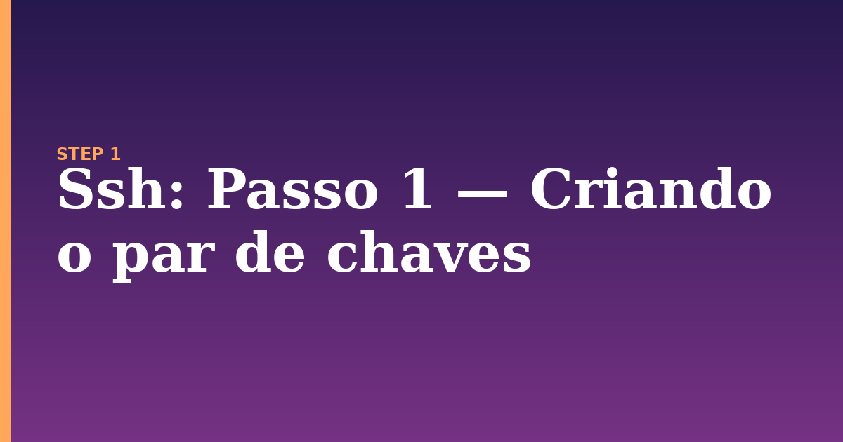 ssh illustration for: Passo 1 — Criando o par de chaves