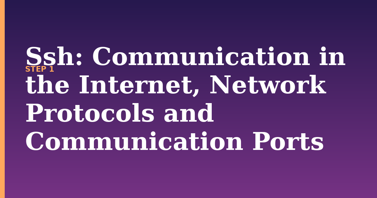 ssh illustration for: Communication in the Internet, Network Protocols and Communication Ports