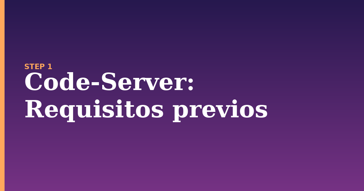 code-server illustration for: Requisitos previos