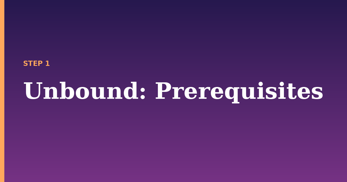unbound illustration for: Prerequisites