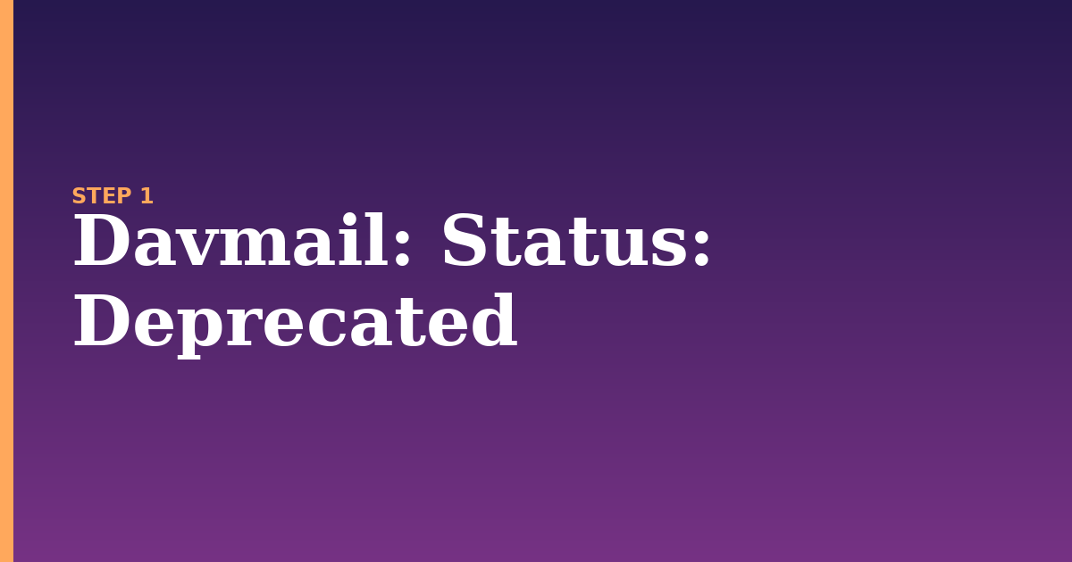 davmail illustration for: Status: Deprecated