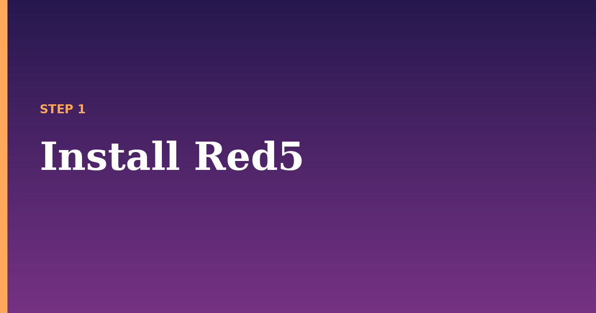 red5 illustration for: Install Red5