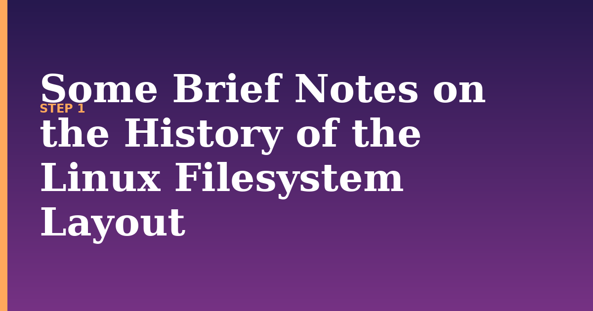 filesystem illustration for: Some Brief Notes on the History of the Linux Filesystem Layout