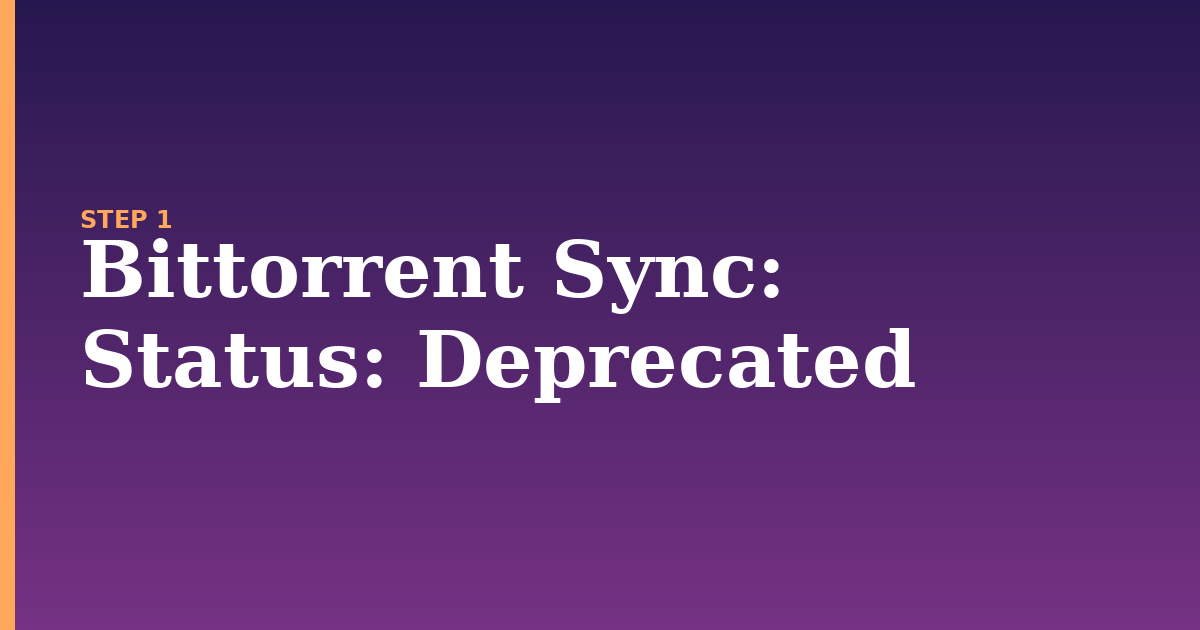 bittorrent sync illustration for: Status: Deprecated