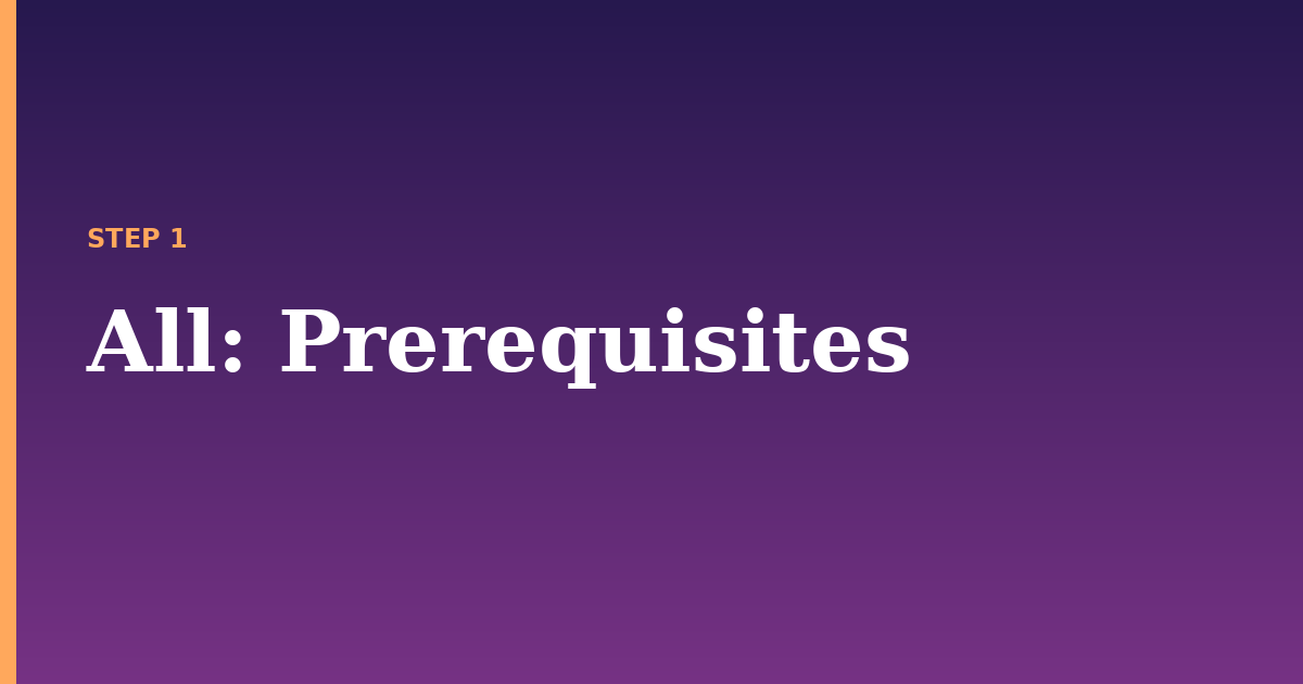 all illustration for: Prerequisites