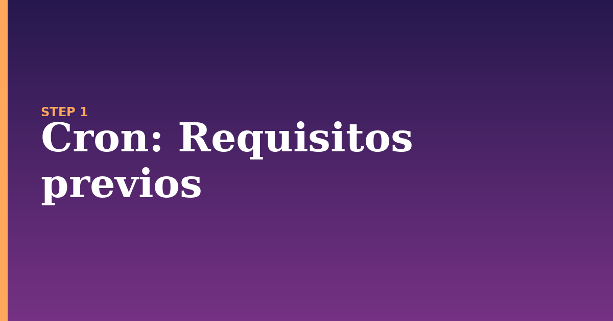 cron illustration for: Requisitos previos