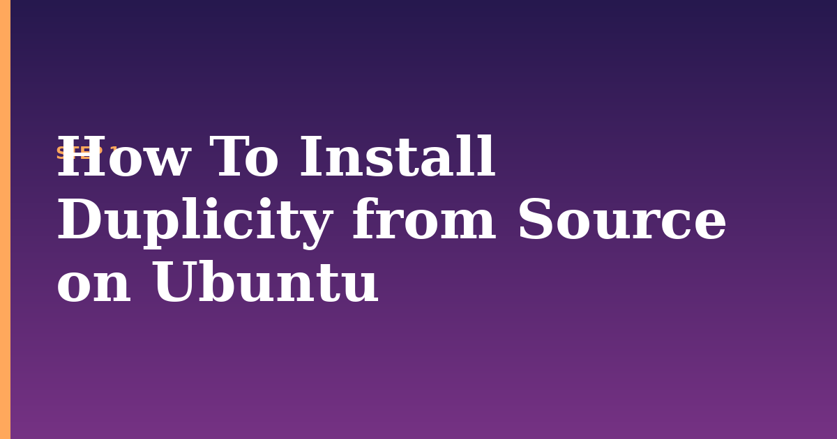duplicity illustration for: How To Install Duplicity from Source on Ubuntu
