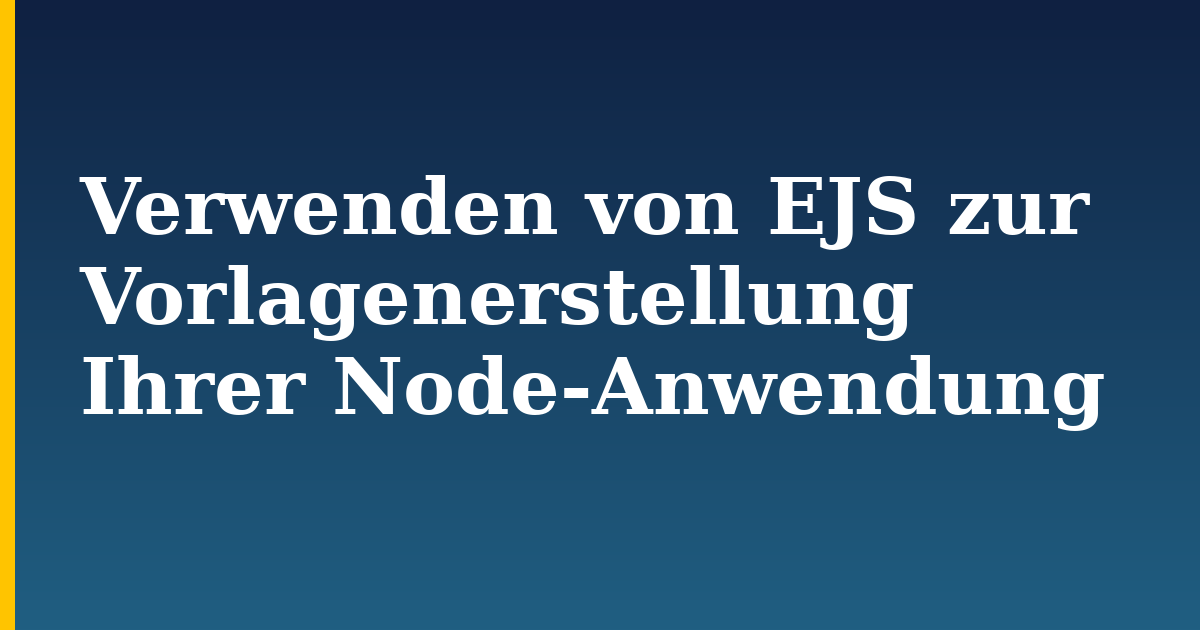 Verwenden von EJS zur Vorlagenerstellung Ihrer Node-Anwendung — step-by-step Javascript tutorial on Progressive Robot