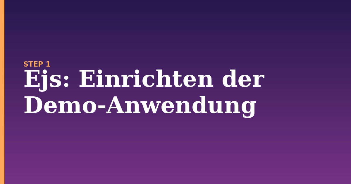 ejs illustration for: Einrichten der Demo-Anwendung