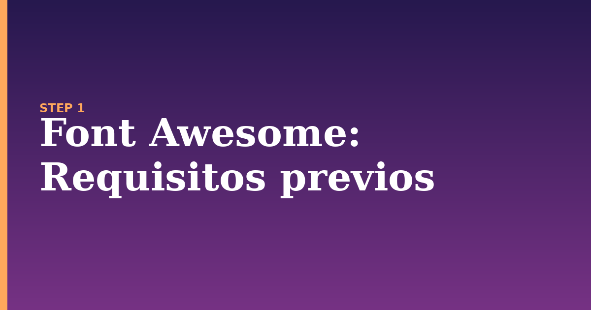 font awesome illustration for: Requisitos previos