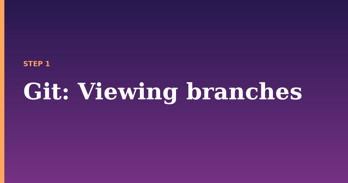 git illustration for: Viewing branches