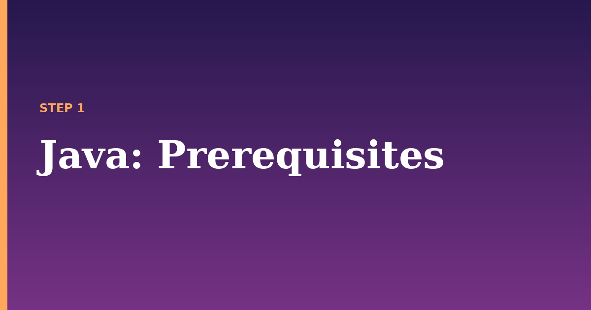 java illustration for: Prerequisites