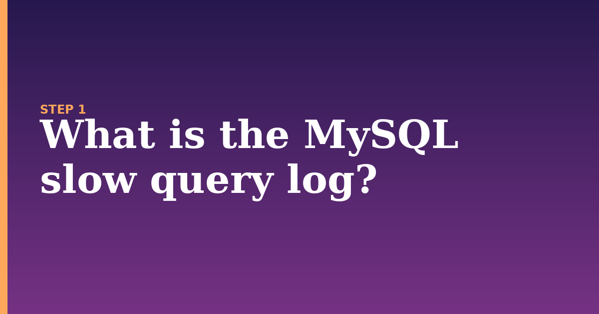 query illustration for: What is the MySQL slow query log?