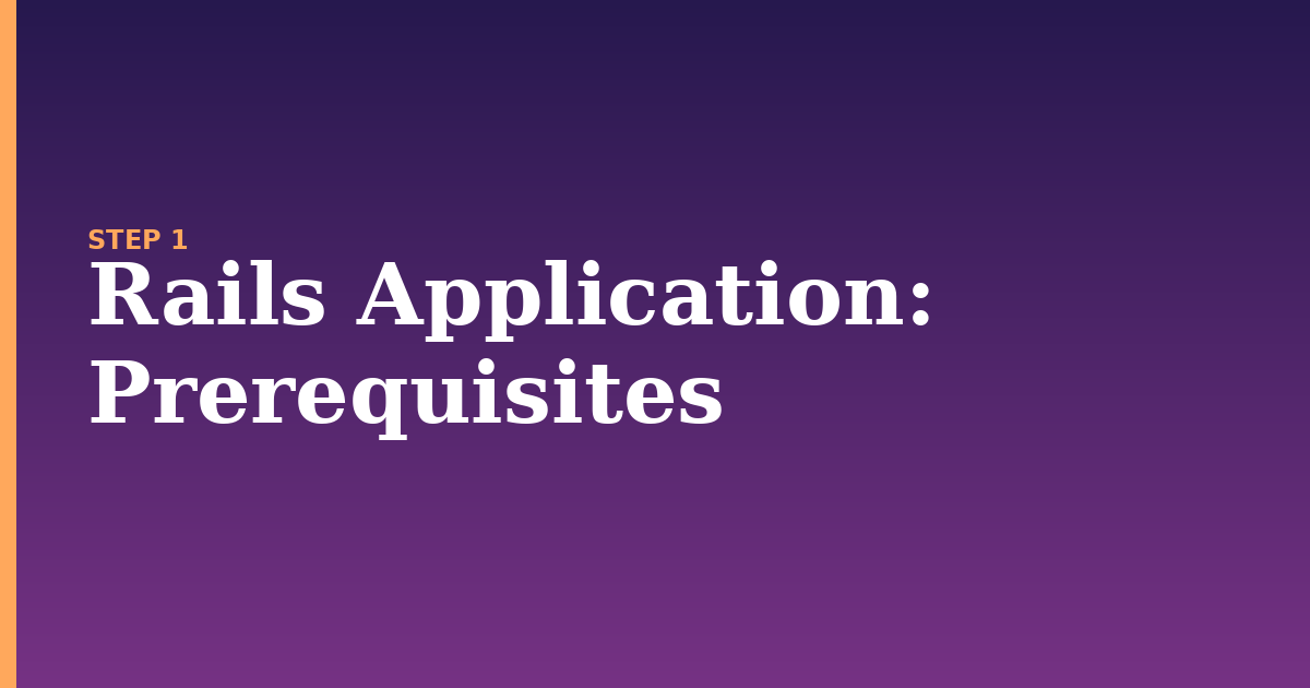 rails application illustration for: Prerequisites