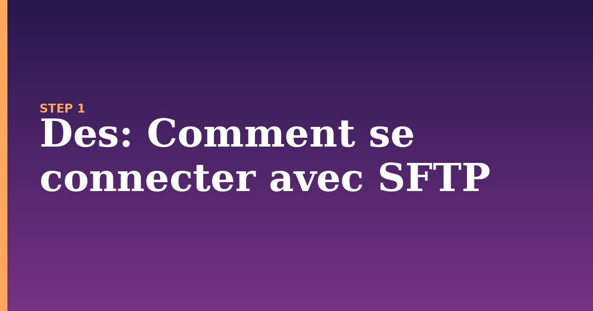 des illustration for: Comment se connecter avec SFTP