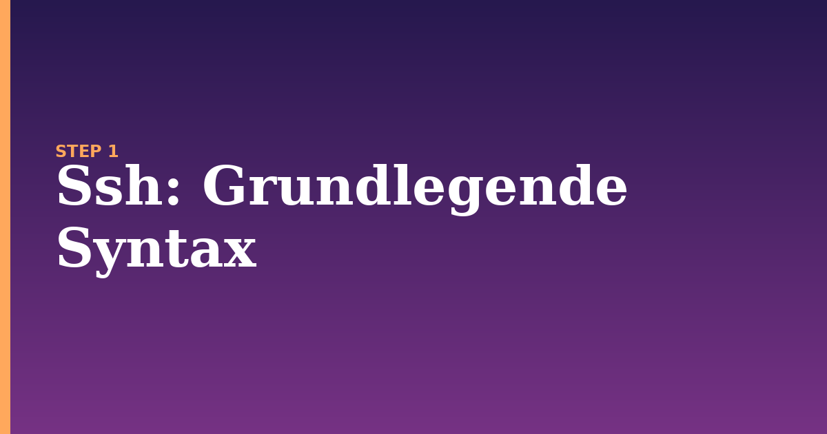ssh illustration for: Grundlegende Syntax