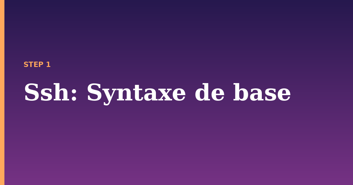 ssh illustration for: Syntaxe de base