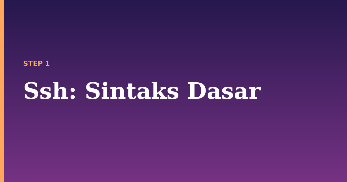 ssh illustration for: Sintaks Dasar