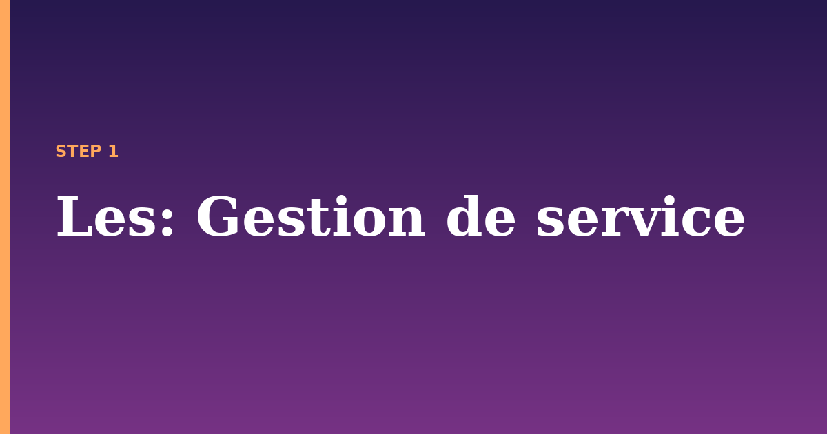 les illustration for: Gestion de service
