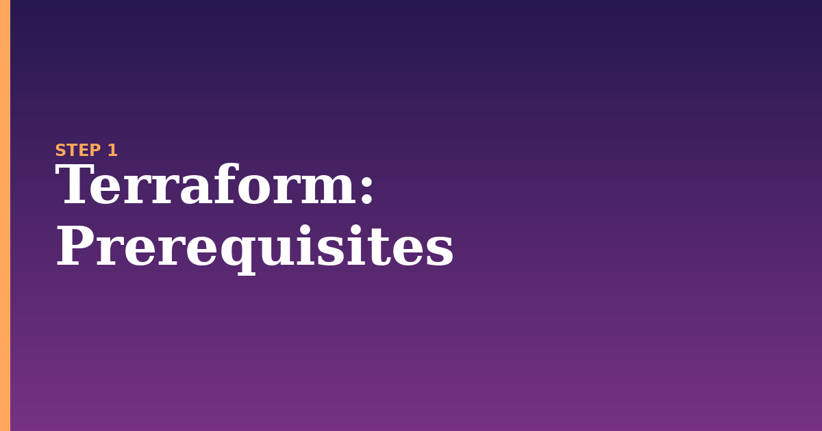 terraform illustration for: Prerequisites