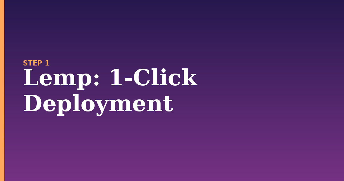 lemp illustration for: 1-Click Deployment