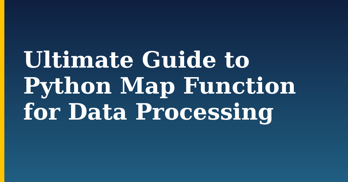 Ultimate Guide to Python Map Function for Data Processing — step-by-step Python tutorial on Progressive Robot