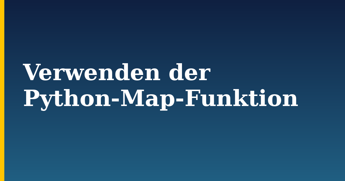 Verwenden der Python-Map-Funktion — step-by-step Python tutorial on Progressive Robot