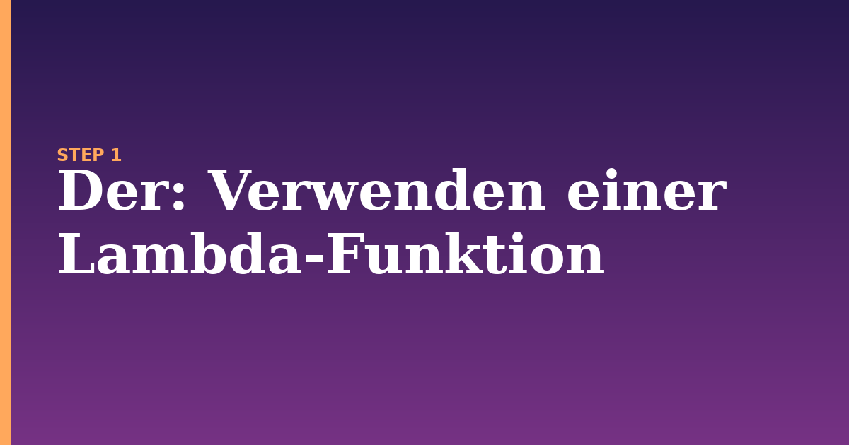 der illustration for: Verwenden einer Lambda-Funktion
