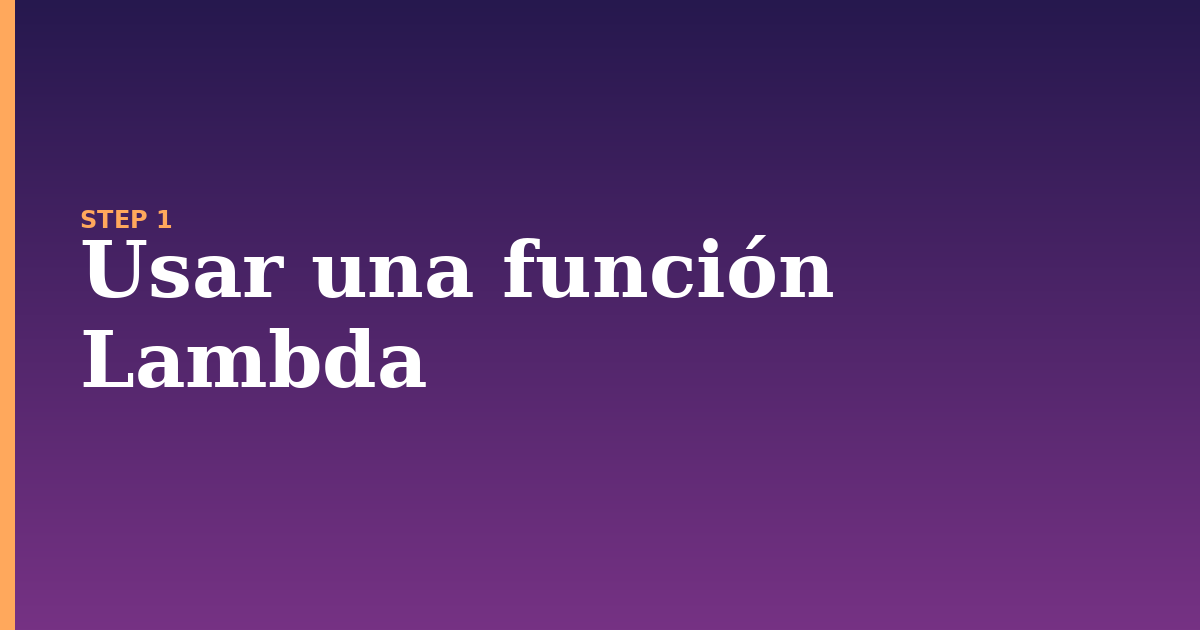 funci illustration for: Usar una función Lambda