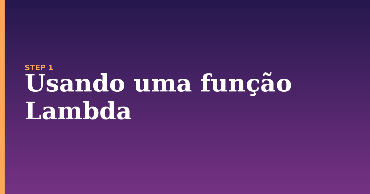 fun illustration for: Usando uma função Lambda