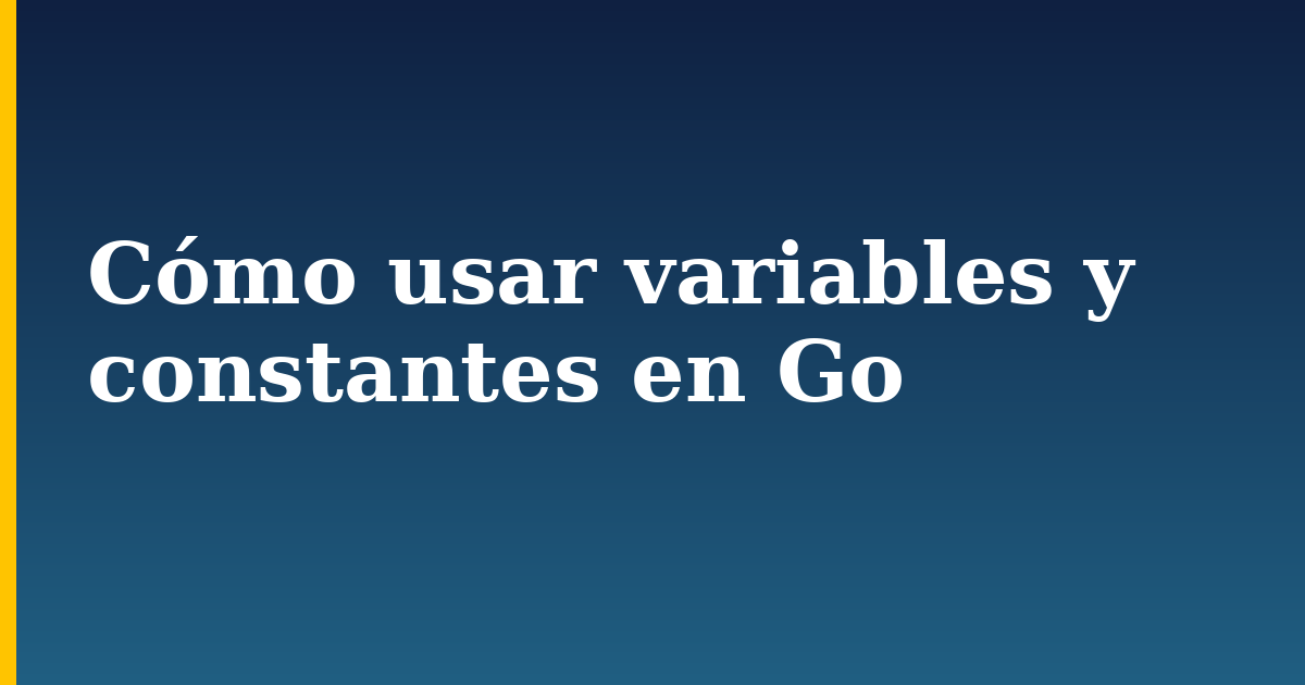 Cómo usar variables y constantes en Go — step-by-step Programming tutorial on Progressive Robot