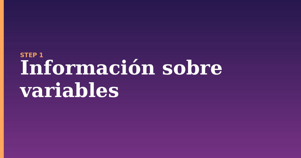 variables illustration for: Información sobre variables