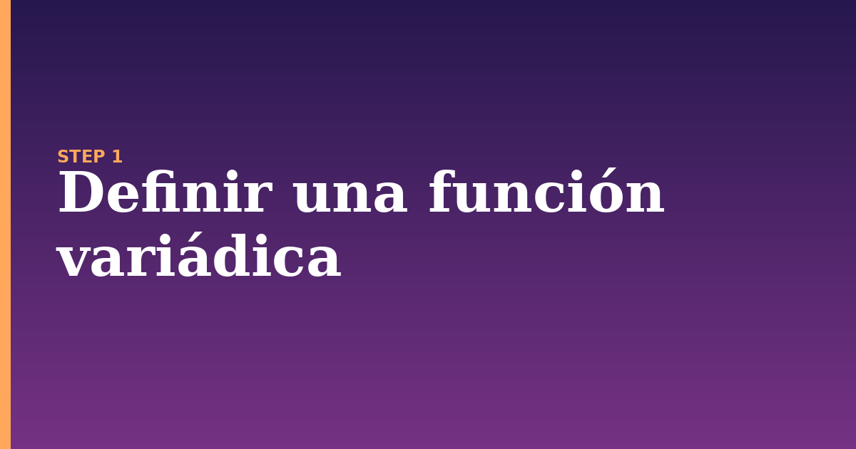 vari illustration for: Definir una función variádica
