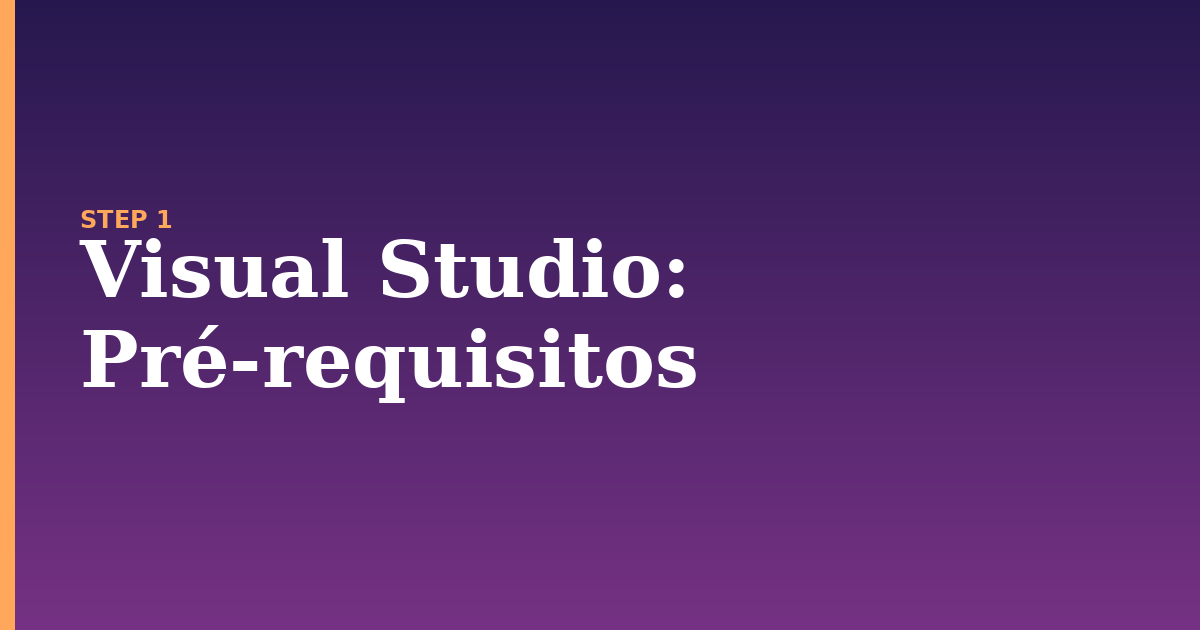 visual studio illustration for: Pré-requisitos